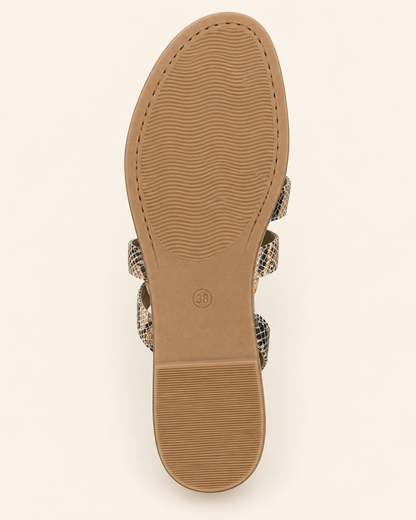 Snake Print Flats