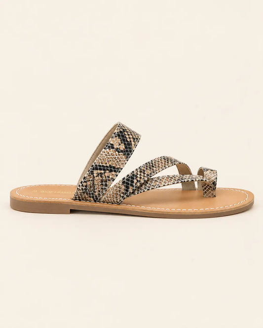 Snake Print Flats