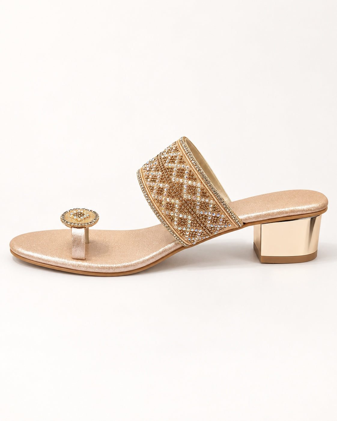 Embellished Toe-Ring Heels