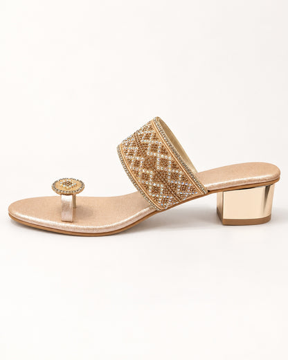 Embellished Toe-Ring Heels