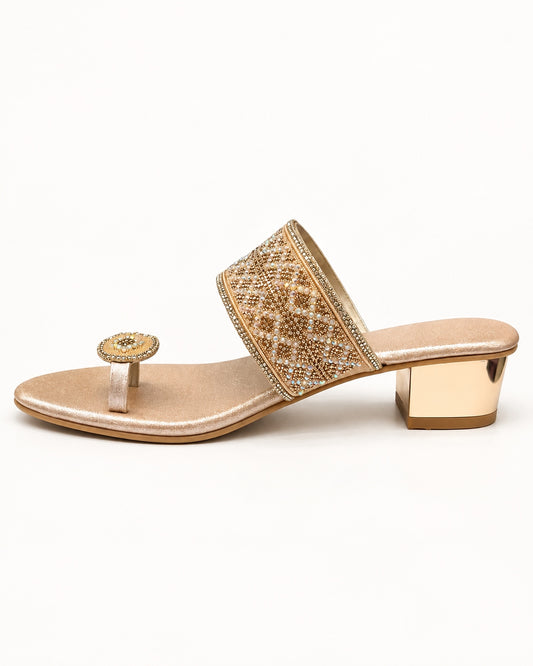 Embellished Toe-Ring Heels
